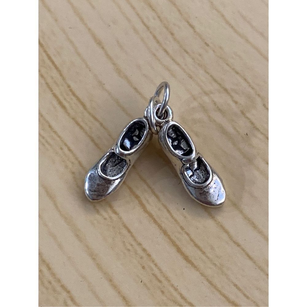 .925 Tap Dance Shoes Sterling Silver Jewelry Charm #dancer